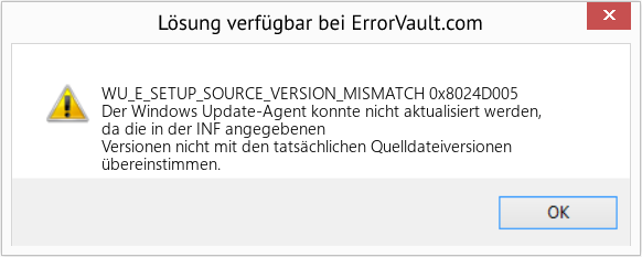 Fix 0x8024D005 (Error WU_E_SETUP_SOURCE_VERSION_MISMATCH)