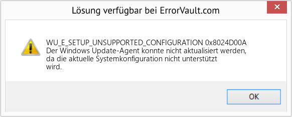 Fix 0x8024D00A (Error WU_E_SETUP_UNSUPPORTED_CONFIGURATION)