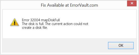 Fix mapDiskFull (Error Error 32004)