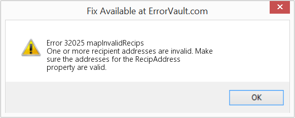 Fix mapInvalidRecips (Error Error 32025)