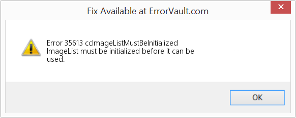 Fix ccImageListMustBeInitialized (Error Error 35613)
