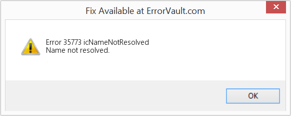 Fix icNameNotResolved (Error Error 35773)