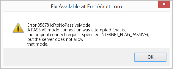 Fix icFtpNoPassiveMode (Error Error 35878)
