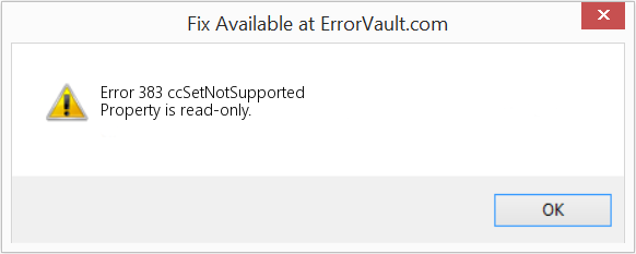 Fix ccSetNotSupported (Error Error 383)