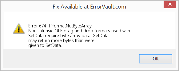 Fix rtfFormatNotByteArray (Error Error 674)