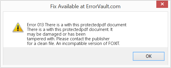 Fix There is a with this protectedpdf document (Error Code 013)