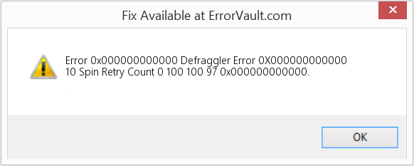 Fix Defraggler Error 0X000000000000 (Error Code 0x000000000000)
