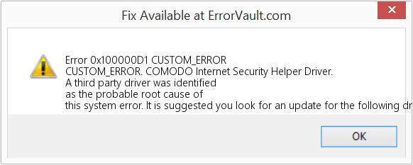 Fix CUSTOM_ERROR (Error Code 0x100000D1)