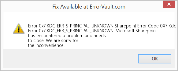 Fix Sharepoint Error Code 0X7 Kdc_Err_S_Principal_Unknown (Error Code 0x7 KDC_ERR_S_PRINCIPAL_UNKNOWN)