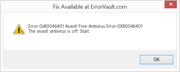 Fix Avast! Free Antivirus Error 0X80046401 (Error Code 0x80046401)