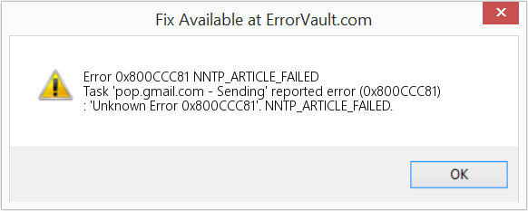 Download Error <?php echo $number; ?> (NNTP_ARTICLE_FAILED) Repair Tool Fix NNTP_ARTICLE_FAILED (Error Code 0x800CCC81)