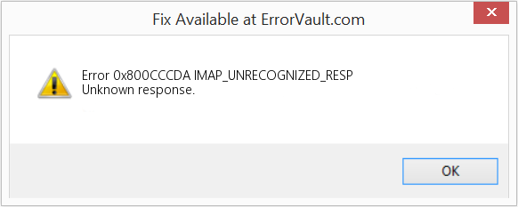 Fix IMAP_UNRECOGNIZED_RESP (Error Code 0x800CCCDA)