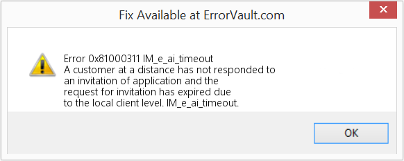Fix IM_e_ai_timeout (Error Code 0x81000311)