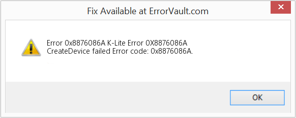 Fix K-Lite Error 0X8876086A (Error Code 0x8876086A)