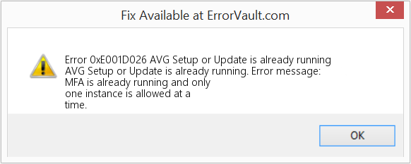 Fix AVG Setup or Update is already running (Error Code 0xE001D026)