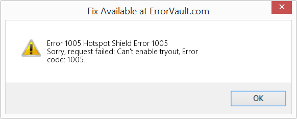 Fix Hotspot Shield Error 1005 (Error Code 1005)