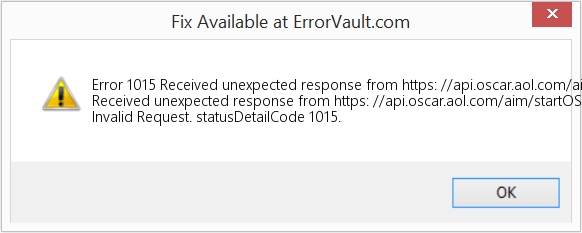 Fix Received unexpected response from â€‹https: //api.oscar.aol.com/aim/startOSCARSession: Invalid Request (Error Code 1015)