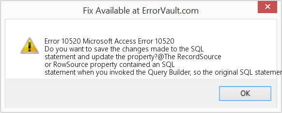 Fix Microsoft Access Error 10520 (Error Code 10520)