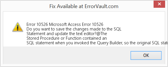 Download Error <?php echo $number; ?> (Microsoft Access Error 10526) Repair Tool Fix Microsoft Access Error 10526 (Error Code 10526)