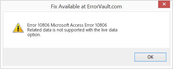 Fix Microsoft Access Error 10806 (Error Code 10806)