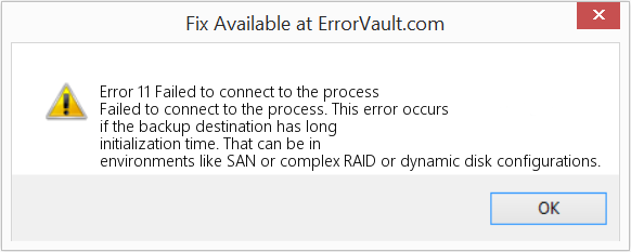 Fix Failed to connect to the process (Error Code 11)