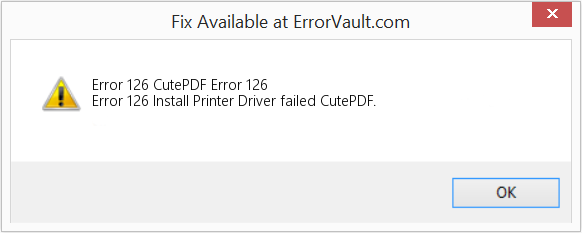 Fix CutePDF Error 126 (Error Code 126)