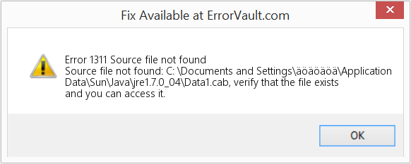 Fix Source file not found (Error Code 1311)