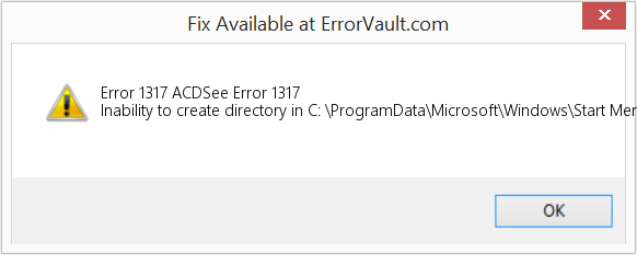 Fix ACDSee Error 1317 (Error Code 1317)