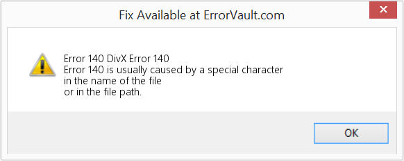 Fix DivX Error 140 (Error Code 140)