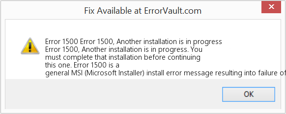 Fix Error 1500, Another installation is in progress (Error Code 1500)