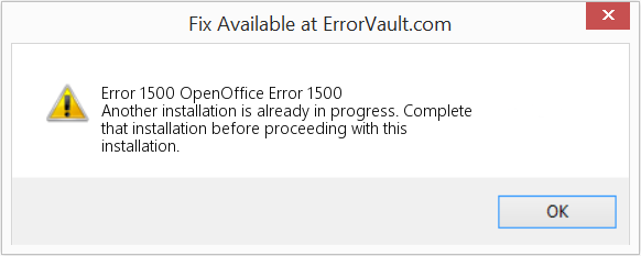 Fix OpenOffice Error 1500 (Error Code 1500)