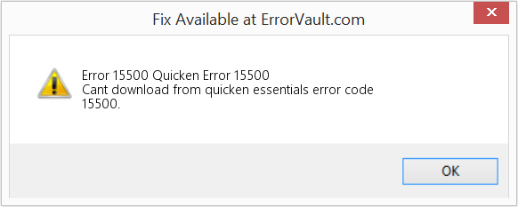 Fix Quicken Error 15500 (Error Code 15500)