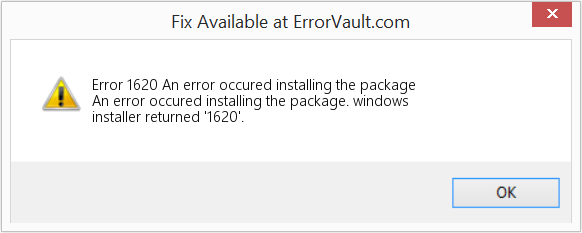 Fix An error occured installing the package (Error Code 1620)