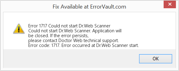 Download Error <?php echo $number; ?> (Could not start Dr.Web Scanner) Repair Tool Fix Could not start Dr.Web Scanner (Error Code 1717)