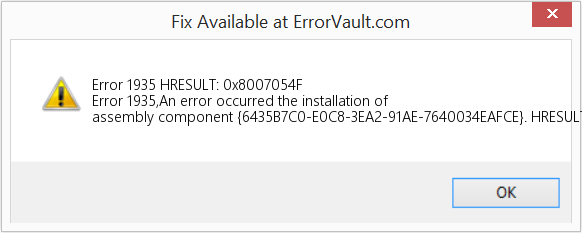 Fix HRESULT: 0x8007054F (Error Code 1935)