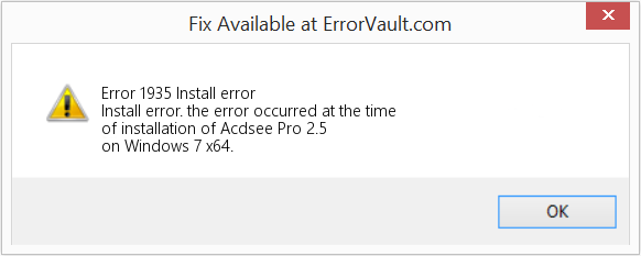 Fix Install error (Error Code 1935)