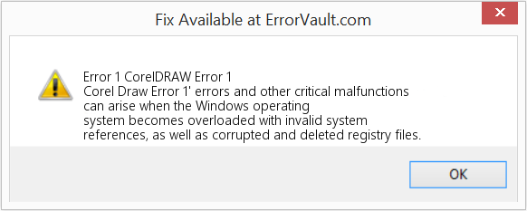 Fix CorelDRAW Error 1 (Error Code 1)