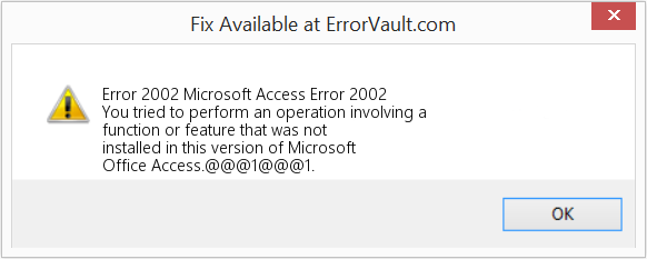 Fix Microsoft Access Error 2002 (Error Code 2002)