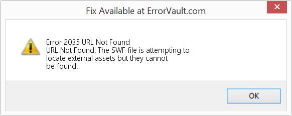 Fix URL Not Found (Error Code 2035)