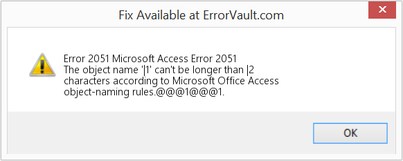 Fix Microsoft Access Error 2051 (Error Code 2051)