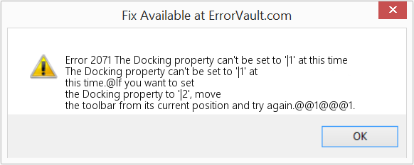 Fix The Docking property can't be set to '|1' at this time (Error Code 2071)