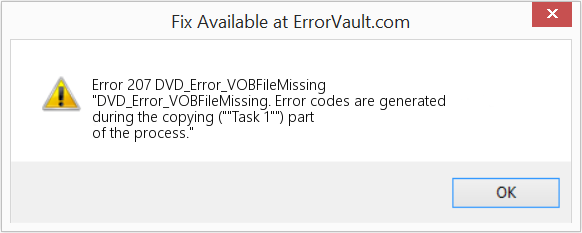 Fix DVD_Error_VOBFileMissing (Error Code 207)