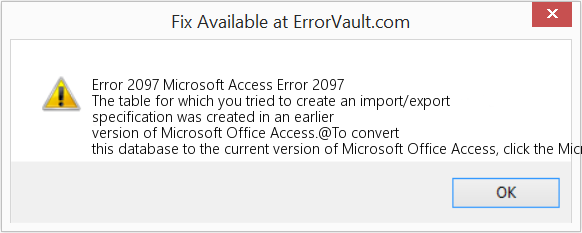Fix Microsoft Access Error 2097 (Error Code 2097)