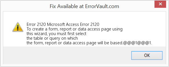 Fix Microsoft Access Error 2120 (Error Code 2120)