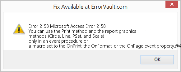 Fix Microsoft Access Error 2158 (Error Code 2158)