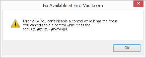 Fix You can't disable a control while it has the focus (Error Code 2164)