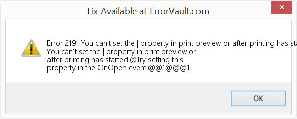 Fix You can't set the | property in print preview or after printing has started (Error Code 2191)