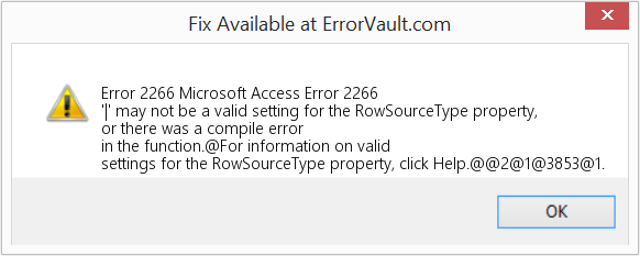 Fix Microsoft Access Error 2266 (Error Code 2266)