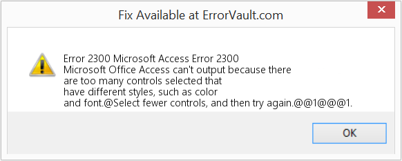 Download Error <?php echo $number; ?> (Microsoft Access Error 2300) Repair Tool Fix Microsoft Access Error 2300 (Error Code 2300)