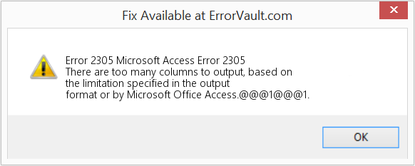 Fix Microsoft Access Error 2305 (Error Code 2305)